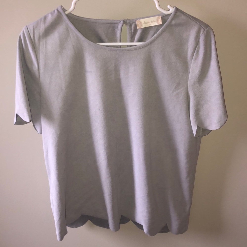 Altar’d State grey suede shirt